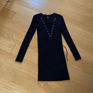 Forever 21 Woman’s dress sweater winter black mini